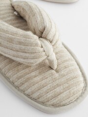 Neutral Rib Flip Flop Slippers - Image 8 of 9