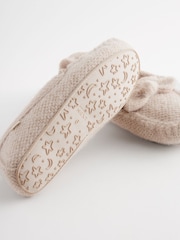 Neutral Knitted Bow Moccasin Slippers - Image 7 of 7