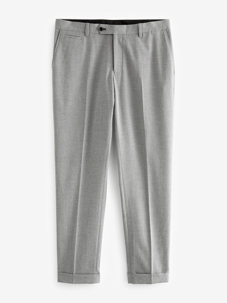 Gris - Slim Fit (Slim Fit) - Pantalon de costume à chevrons - Image 6 of 9
