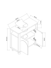 Ochre Yellow Arches Under Sink Storage Unit - Image 2 of 8