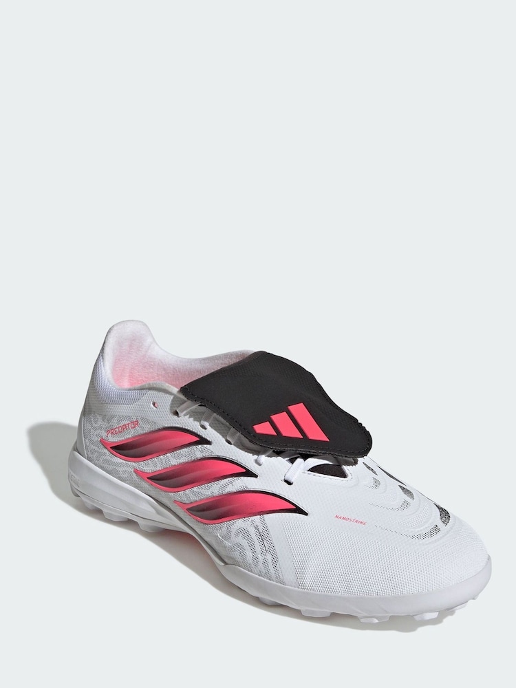 adidas White Predator League Fold-Over Tongue Turf Football Boots - Image 1 of 4