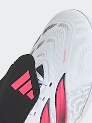 adidas White Predator League Fold-Over Tongue Turf Football Boots - Image 3 of 4