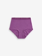 Berry Print/ Cream Full Brief Geo Lace Trim Knickers 4 Pack - Image 7 of 8