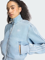 adidas Originals Blue Firebird Denim Track Top - Image 3 of 5