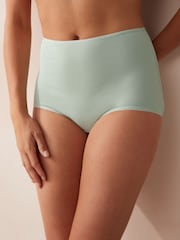 Blue/Green Marl Full Brief Cotton Rich Knickers 4 Pack - Image 2 of 9