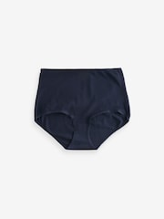 Blue/Green Marl Full Brief Cotton Rich Knickers 4 Pack - Image 6 of 9