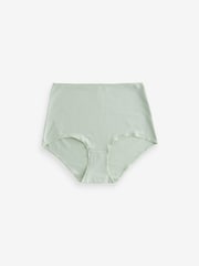 Blue/Green Marl Full Brief Cotton Rich Knickers 4 Pack - Image 7 of 9