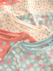 Rose/crème Ditsy - 100Pyjama Fleuri Snuggle % coton 3 Lot (9mths-16yrs) - Image 10 de 10
