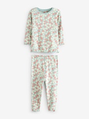 Rose/crème Ditsy - 100Pyjama Fleuri Snuggle % coton 3 Lot (9mths-16yrs) - Image 8 de 10