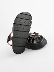 Baker by Ted Baker Girls Black Chunky Gladiator Sandals with Bow - Image 5 of 7