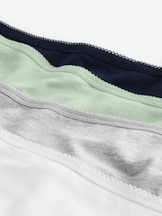 Blue/Green Marl Short Cotton Rich Knickers 4 Pack - Image 10 of 10