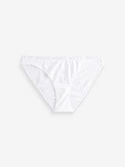 Sparkle Heart Print/Plain High Leg Logo Knickers 4 Pack - Image 9 of 9