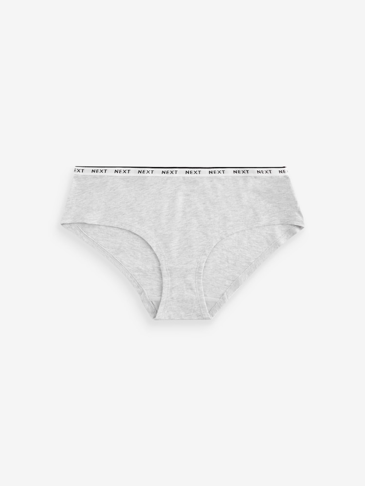 Orange Pumpkin Print Short Cotton Rich Logo Knickers 4 Pack - Image 9 of 9