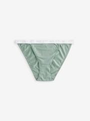 Sparkle Heart Print/Plain Tanga Logo Knickers 4 Pack - Image 7 of 8