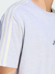 adidas Grey 3-Stripes Regular T-Shirt - Image 4 of 5
