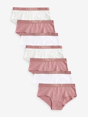 Grey/Pink/White Sparkle Waistband Hipsters 7 Pack (2-16yrs) - Image 1 of 3