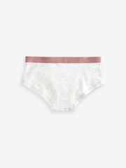 Grey/Pink/White Sparkle Waistband Hipsters 7 Pack (2-16yrs) - Image 2 of 3