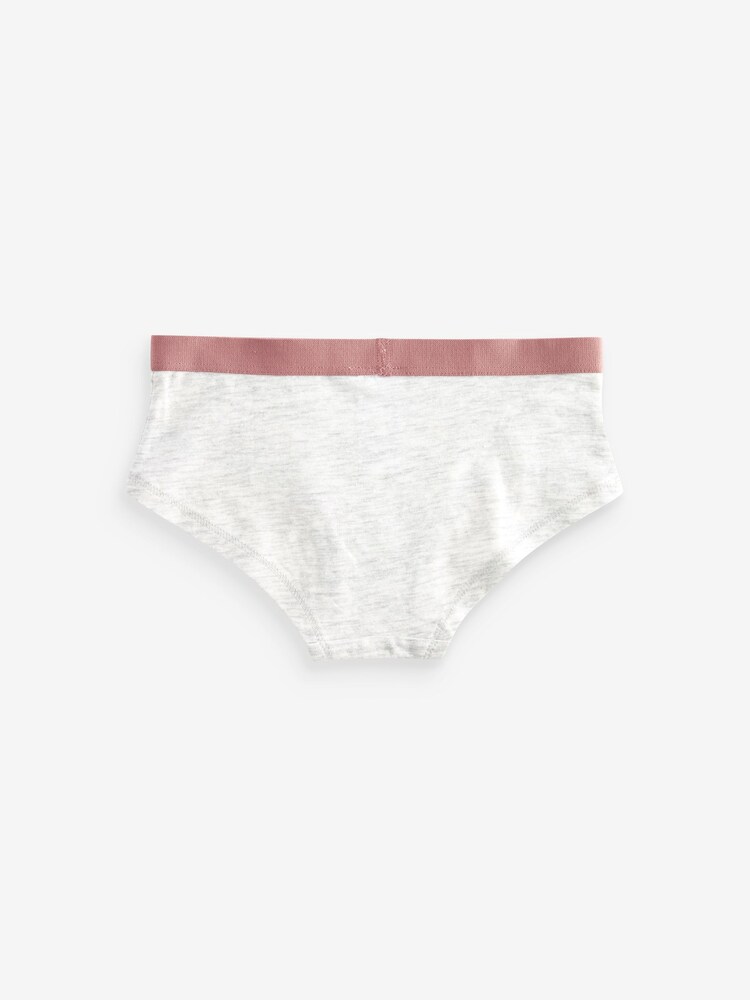 Grey/Pink/White Sparkle Waistband Hipsters 7 Pack (2-16yrs) - Image 2 of 3