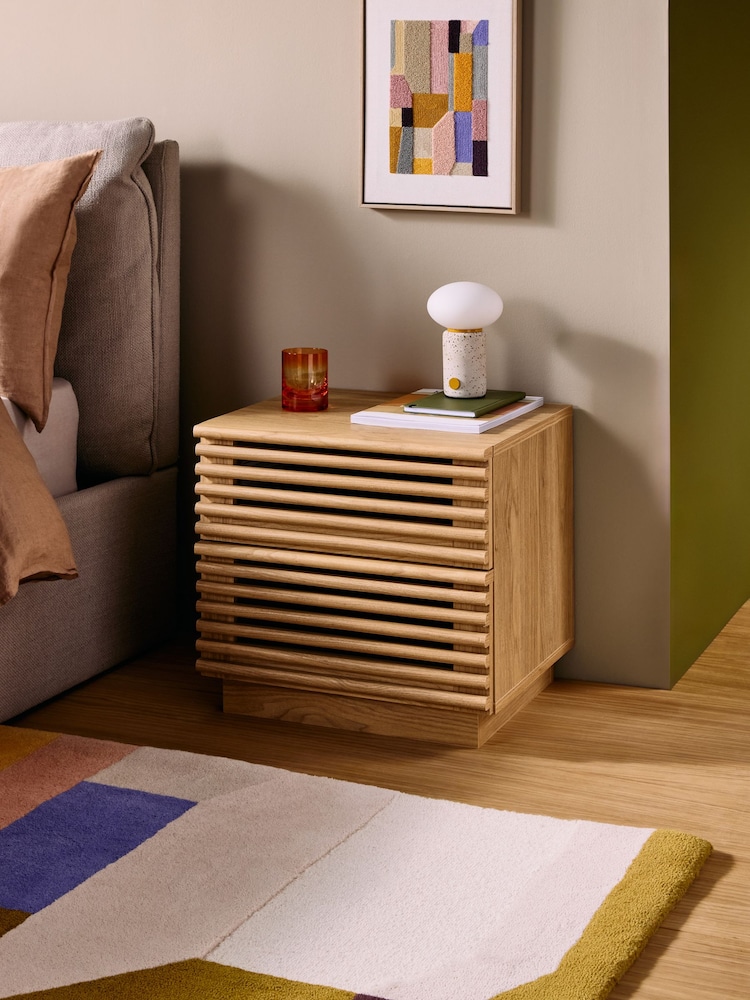 MADE.COM Natural Oak Effect Tulma Bedside Table - Image 1 of 5