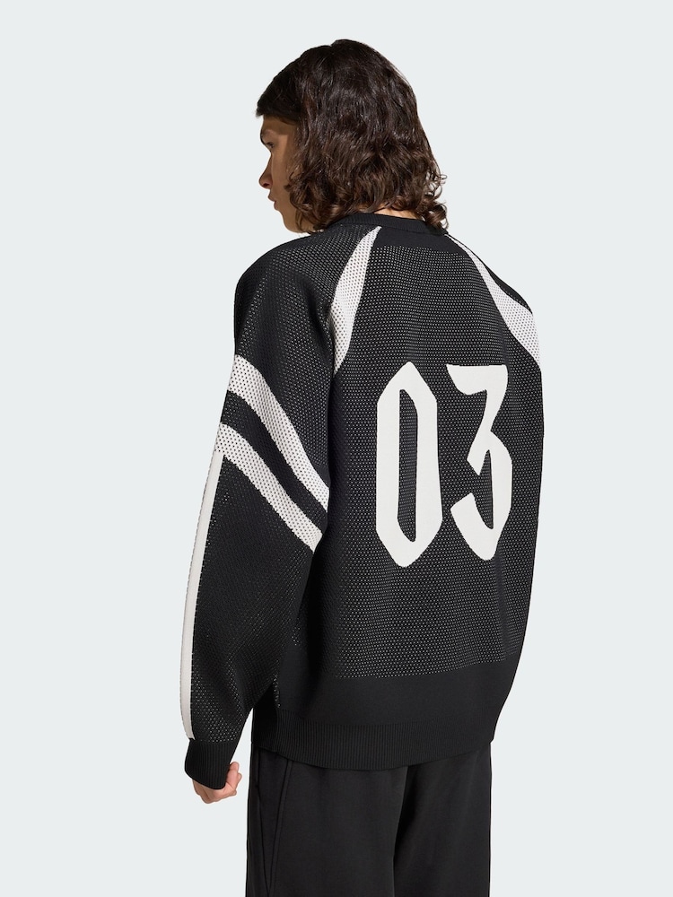 adidas Black House Of Tiro Knitted Sweatshirt - Image 2 of 5