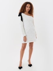 Threadbare Abito con lustrini, scollo a V e dettaglio a fiocco - Immagine 3 di 5