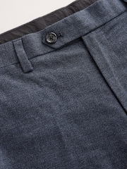 Blue Navy Slim Fit Stretch Textured Trousers - Image 10 of 10