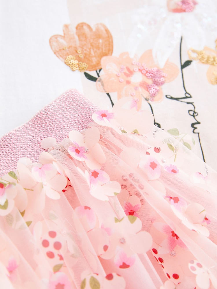 Pink T-Shirt and Skirt Set (3-16yrs) - Image 7 of 7