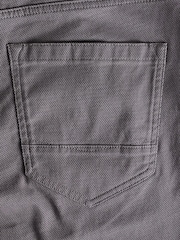 Grey Straight Fit Printed Soft Touch Stretch Denim Jeans Style Trousers - Image 8 of 9