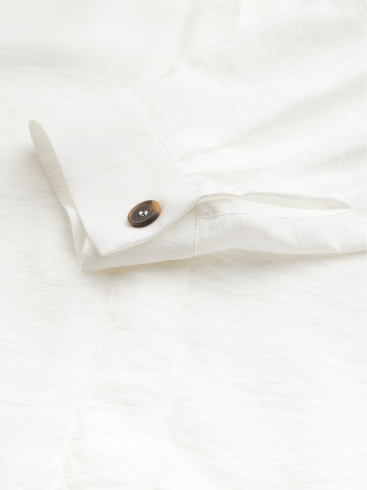 Mint Velvet White Oversized Longline Shirt - Image 8 of 8