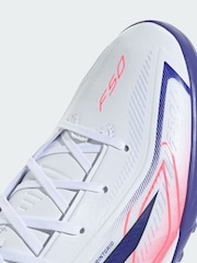 adidas White F50 Hyperfast League Turf Football Boots - Image 3 of 4