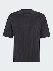 Melns - adidas Originals Cable Knit futbola krekls - Attēls 5 no 5