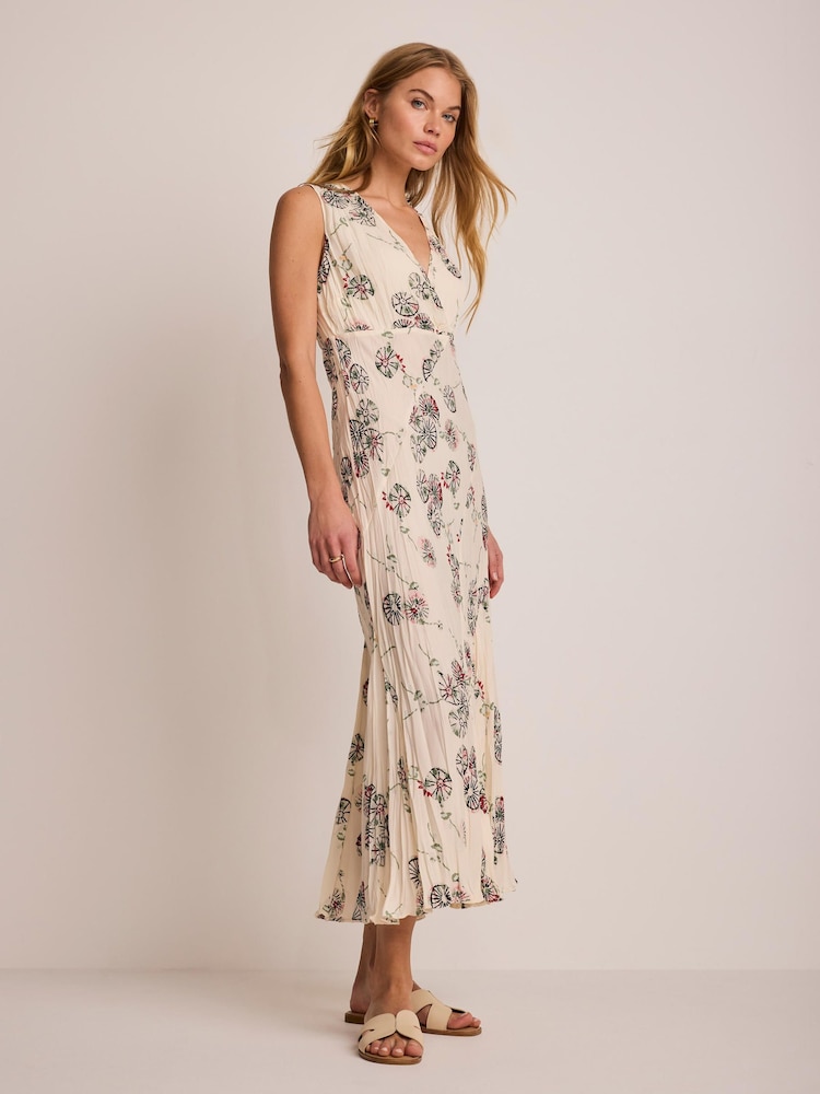 Mint Velvet Cream Crinkle Dress - Image 1 of 7 Mint Velvet Cream Crinkle Dress - Image 1 of 7