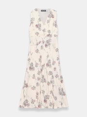 Mint Velvet Cream Crinkle Dress - Image 6 of 7