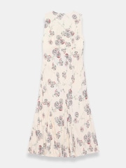 Mint Velvet Cream Crinkle Dress - Image 7 of 7