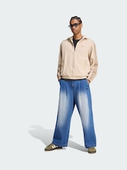 adidas Originals Blue Mid-Rise Wide Leg Jeans - Image 1 of 5