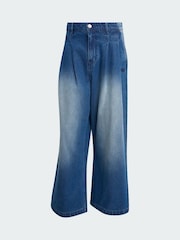 adidas Originals Blue Mid-Rise Wide Leg Jeans - Image 5 of 5