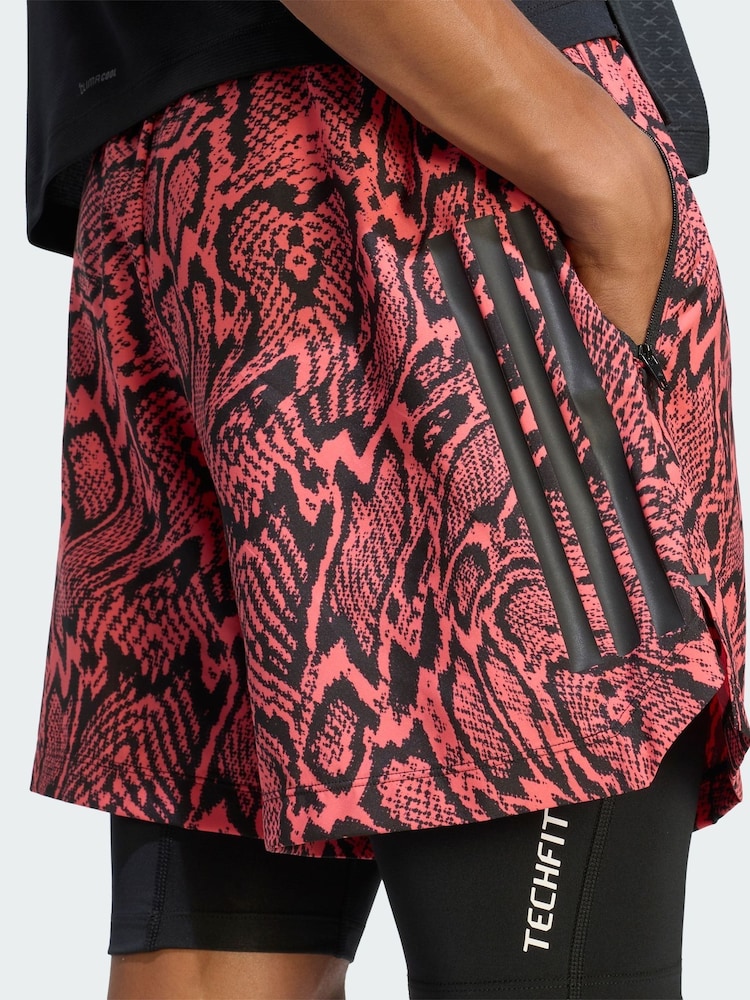adidas Pink D4T Primelift Aop Shorts - Image 1 of 5 adidas Pink D4T Primelift Aop Shorts - Image 1 of 5