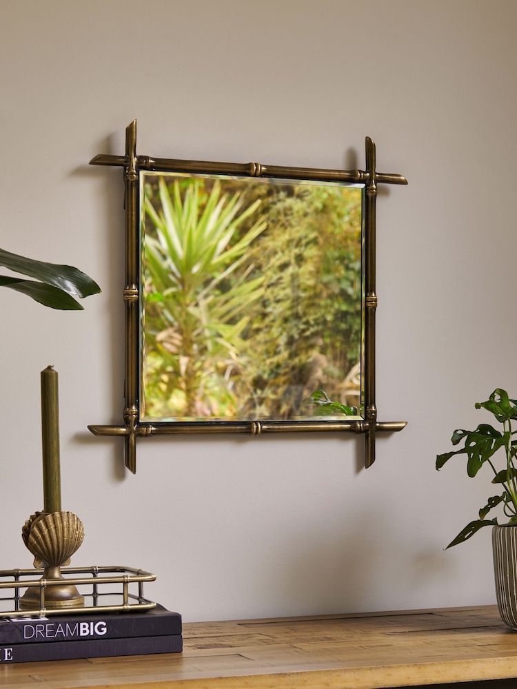 Rockett St George Gold Bamboo Mirror - Image 1 of 3