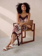 White Standard/Wide Fit Forever Comfort ® Leather Bow Sandals - Image 2 of 7