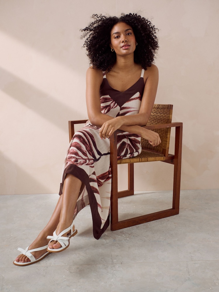 White Standard/Wide Fit Forever Comfort ® Leather Bow Sandals - Image 2 of 7