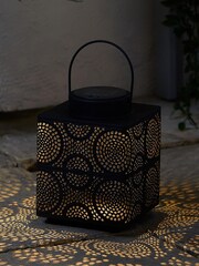 Lights4fun Black Large Moroccan Solar Lantern - Image 2 of 2