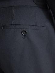 Black Signature Smart Textured Italian Wool Trousers with Side Adjusters - Image 10 of 10