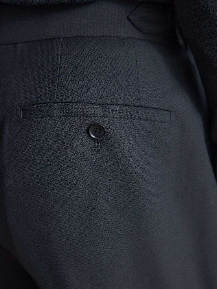 Black Signature Smart Textured Italian Wool Trousers with Side Adjusters - Image 9 of 9 Black Signature Smart Textured Italian Wool Trousers with Side Adjusters - Image 9 of 9
