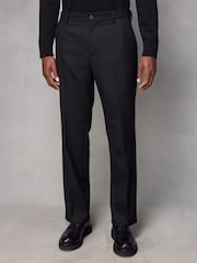 Schwarz - Elegante Hose in normaler Passform mit Wolle - Bild 1 von 5