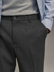 Gris de charbon de bois - Coupe classique Pantalons élégants With Wool - Image 5 de 9