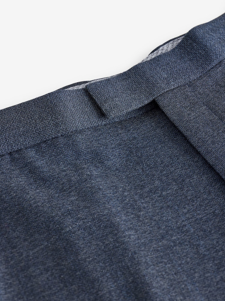 Navy Blue Signature Smart Textured Italian Wool Trousers with Side Adjusters - Image 10 of 10 Navy Blue Signature Smart Textured Italian Wool Trousers with Side Adjusters - Image 10 of 10