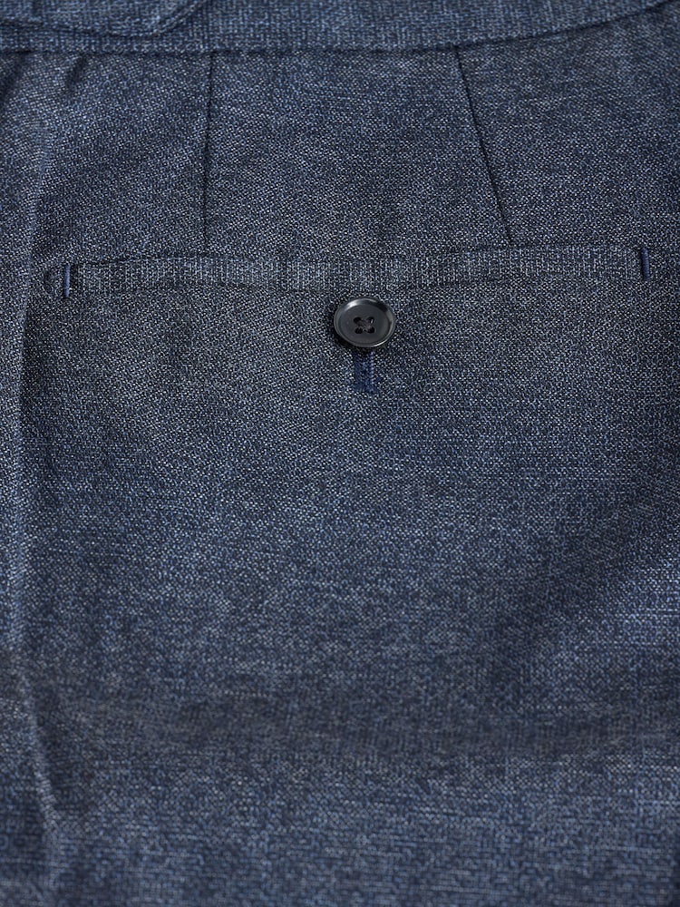 Navy Blue Signature Smart Textured Italian Wool Trousers with Side Adjusters - Image 11 of 11 Navy Blue Signature Smart Textured Italian Wool Trousers with Side Adjusters - Image 11 of 11