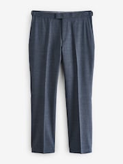 Marineblau/blau - Signature Smart strukturierte italienische Wollhose mit seitlichen Verstellern - Bild 6 von 10