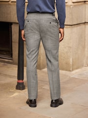 Grau - Signature Smart strukturierte italienische Wollhose mit seitlichen Verstellern - Bild 3 von 9