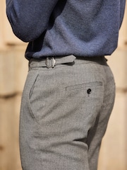 Grau - Signature Smart strukturierte italienische Wollhose mit seitlichen Verstellern - Bild 4 von 9